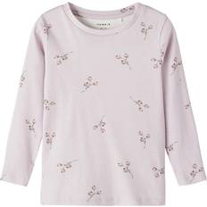 Name It Girl's Printed Long Sleeved Tops - Orchid Hush