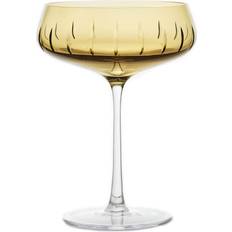 Louise Roe Single Cut Ravfarvet Mundblæst Champagneglas