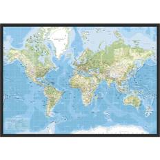Incado Classic World Map Billede 100x70cm