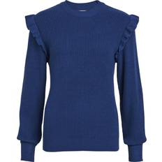 Object Flæse Tøj Object Malena Knitted Pullover - Estate Blue