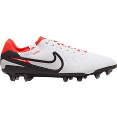 13 - 42 - Hvid Fodboldstøvler Nike Tiempo Legend 10 Pro FG M - White/Bright Crimson/Black