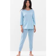 Mey Pyjamasser Mey 7/8-Schlafanzug blau