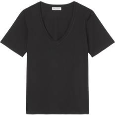 Marc O'Polo 26 - Dame Tøj Marc O'Polo Tshirt, Short Sleeve, V-neck Kvinde T-shirts hos Magasin Black