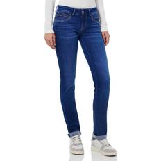 Pepe Jeans Bomuld - Dame Jeans Pepe Jeans New Brooke in Slim Fit and Mid Rise blue