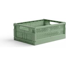 Crate Foldekasse Midi Green Bean Green Crate Opbevaringsboks