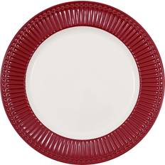 Greengate Rød Flade tallerkener Greengate Alice Claret Red dinner plate Flad tallerken
