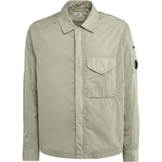 M - Nylon Skjorter C.P. Company Chrome-R Zipped Overshirt - Silver Sage/Brown