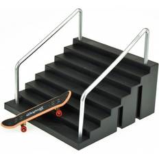 Finger skateboard Finger Skateboard With Stairs 9 Cm 4-Piece Black