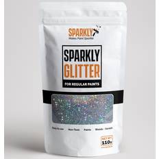 Sparkly Glitter - Glimmer til maling, Grå metal