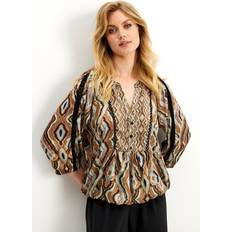 IN FRONT Bluser IN FRONT Anneli Blouse Bluser 15806 Mocca XXLARGE