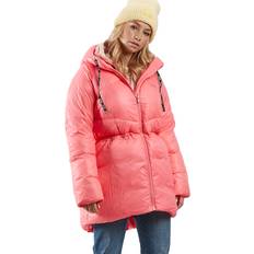 Svea V-udskæring Tøj Svea Mid Length Shiny Jacket W Happy Pink Størrelse S