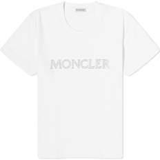 Moncler Dame Overdele Moncler White Crystal T-Shirt White