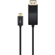 Sort - USB-kabel Kabler Goobay USB C - DisplayPort M-M 1.2m