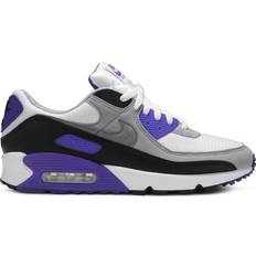 Nike 47 - Dame - Polyester Sneakers Nike Air Max 90 W - White/Particle Grey/Hyper Grape