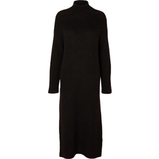 Selected Polyester Kjoler Selected Maline Long Sleeve Knit Dress - Black