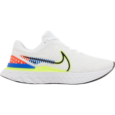 36 ½ - Herre - Nylon Sportssko Nike React Infinity Run Flyknit 3 Premium M - White/Black/Fluorescent Yellow/Racer Blue/Bright Crimson