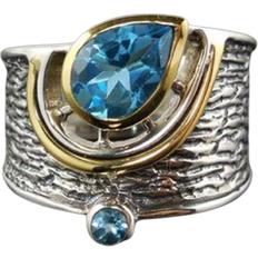 Dame - Zink Ringe Shein Rhinestone Decor Ring