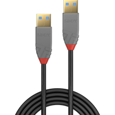 Han - Han - USB A-USB A - USB-kabel Kabler Lindy Anthra Line USB A - USB A 3.2 Gen1 M-M 0.5m