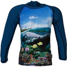 Molo 68 UV-tøj Molo Nemo Rashguard Blue, Unisex, Tøj, T-shirt, Svømning, Blå