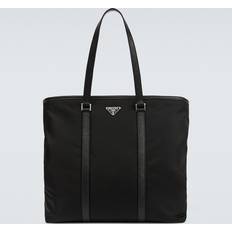 Prada Nylon Tasker Prada Black Re-Nylon And Leather Tote Bag