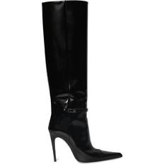 4,5 - Læder Høje støvler Saint Laurent Vendome leather knee-high boots black