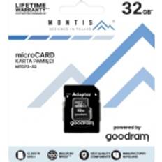 Montiss Montis card 32GB CL10 microSD memory card MT072-32 Montis by Goodram adapter