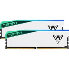 6200 MHz - 64 GB - Belysning - DDR5 RAM Patriot Viper Elite RGB White DDR5 6200MHz 2x32GB ECC (PVER564G62C42KW)