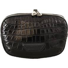 Dolce & Gabbana Black DG Logo Exotic Leather Fanny Pack Pouch Bag