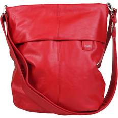 Herre - Rød - Skind Skuldertasker Zwei unisex Handtaschen rot