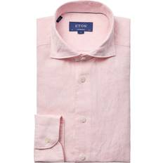 Eton Dame Overdele Eton Linen Shirt in Pink Barrie 15.5"