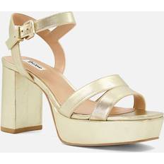 Dune 'Molten' Leather Sandals Gold