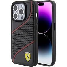 Ferrari Mobiletuier Ferrari iPhone 15 Pro Cover Perforeret Sort