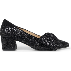 Dame - Gummi Højhælede sko Angulus Sparkling Bow - Black Glitter