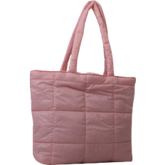 Shein Tote Bag & Shopper tasker Shein Korean Style Stitch Detail Large Capacity Tote Bag Handbag - Pink