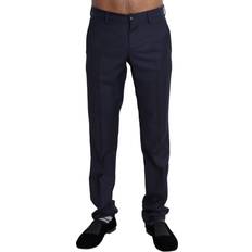 Dolce & Gabbana Herre Bukser Dolce & Gabbana Navy Blue Dress Formal Men Trouser Pants IT44