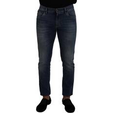 Dolce & Gabbana Slim Bukser Dolce & Gabbana Blå Bomuld Bukser Jeans Blue IT52/XL