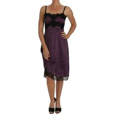 Lilla - Silke Kjoler Dolce & Gabbana Silke Kjole Category_Clothing, Color_Purple, Dame, Dresses Women Clothing, Gender_Female, Gender_Women, Purple, S, Subcategory_Dresses, IT38/XS-XS