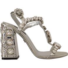 Dolce & Gabbana Sølv Crystals Højhælede Sko Silver EU37/US6.5