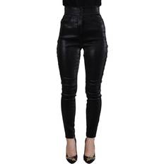 Dolce & Gabbana Dame Jeans Dolce & Gabbana Black Washed Cotton Skinny Denim Jeans IT36
