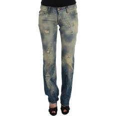 Roberto Cavalli Bukser & Shorts Roberto Cavalli Cavalli Blue Wash Cotton Slim Fit Bootcut Jeans