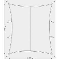 Solsejl på tilbud Solseil rektangulært 3,3x2,85 m