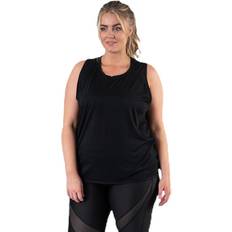 Dame - Hør - XXL T-shirts & Toppe BLACC Alya Plus tank Female, Tøj, Tops, Træning, Sort