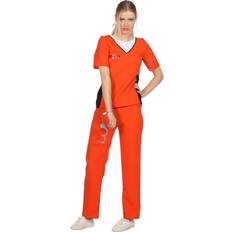 Damer - Orange Udklædningstøj Fangedragt Kostume