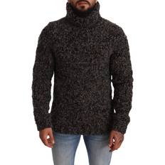 Dolce & Gabbana Herre - Striktrøjer Sweatere Dolce & Gabbana Uld Pullover Sweater Gray IT46/S
