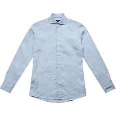42 - Herre - Hør Skjorter Eton Light Blue Linen Shirt Slim Fit Mand Langærmede Skjorter Slim Fit hos Magasin Lyseblå