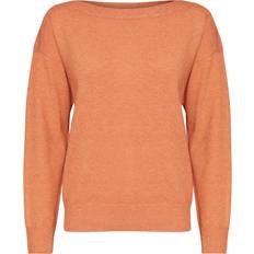 Dame - Nylon - Orange Overdele Ichi Ihalpa Pullover, Farve: Orangeglow, Størrelse: XS, Dame