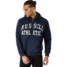Russell Athletic Herre Overdele Russell Athletic Zip Through Tackle Twill Hoody Blue, Male, Tøj, Skjorter, Blå