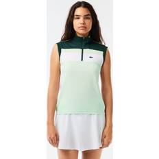 Lacoste Dame - Grøn Tøj Lacoste Contrast Ripstop Piqué Ultra-Dry Polo Shirt Women Green/White