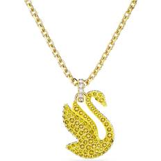 Swarovski Iconic Swan Pendant, Swan, Medium, Yellow, Gold-tone Plated