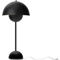 Indbygget strømafbryder - Metal Lamper &Tradition Flowerpot VP3 Dull Black Bordlampe 50cm